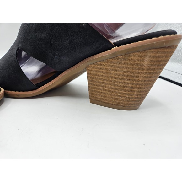 EURO‎ SOFT by SOFFT Mendi Black Block Heel Open Toe Leather Shoe 10M - Picture 8 of 14